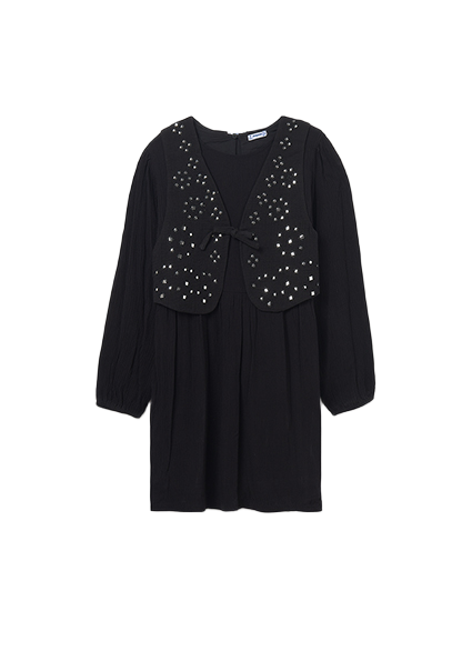 Mayoral φόρεμα για κορίτσι με γιλέκο 15-07910