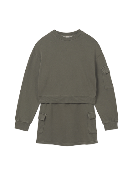 Mayoral σετ για κορίτσι μπλούζα φούτερ με φούστα cargo 15-07917