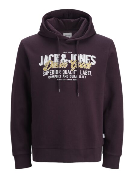Jack&Jones ανδρικό φούτερ με κουκούλα και τύπωμα 12279649