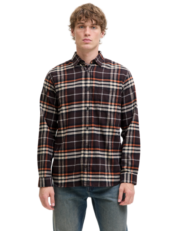 Jack&Jones ανδρικό μακρυμάνικο καρό πουκάμισο 12280826 Jack&Jones ανδρικό μακρυμάνικο καρό πουκάμισο 12280826