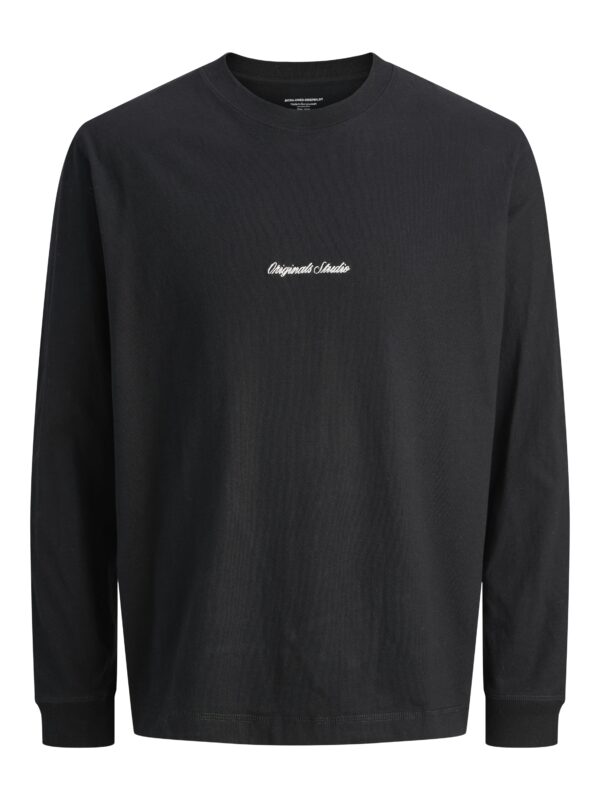 Jack&Jones ανδρικό μονόχρωμο μακρυμάνικο t shirt 12282895