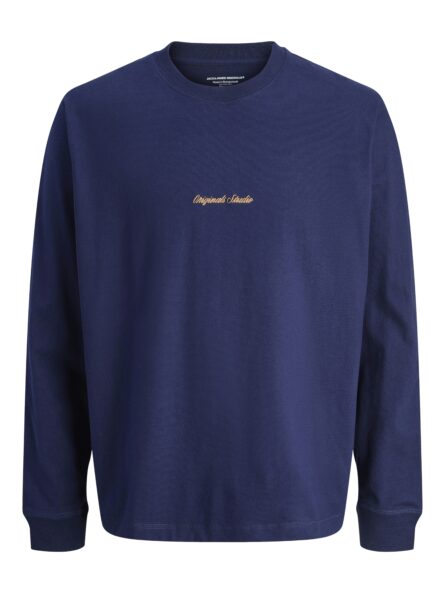 Jack&Jones ανδρικό μονόχρωμο μακρυμάνικο t shirt 12282895