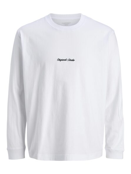 Jack&Jones ανδρικό μονόχρωμο μακρυμάνικο t shirt 12282895