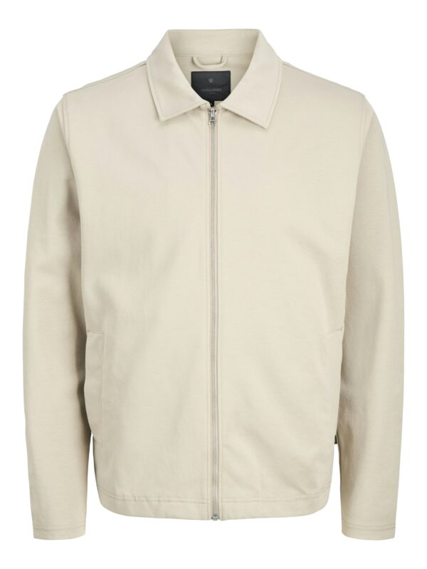 Jack&Jones ανδρική μονόχρωμη ζακέτα με φερμουάρ 12276047