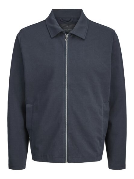 Jack&Jones ανδρική μονόχρωμη ζακέτα με φερμουάρ 12276047