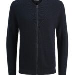 Jack&Jones ανδρική μονόχρωμη πλεκτή ζακέτα 12278963