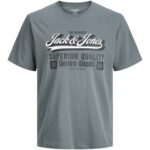 Jack&Jones ανδρικό μονόχρωμο κοντομάνικο t shirt με τύπωμα 12279535