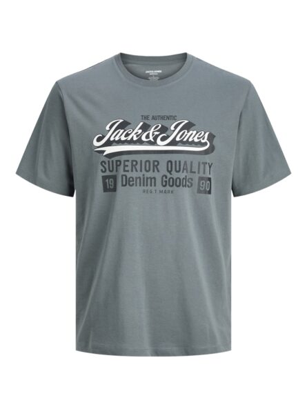 Jack&Jones ανδρικό μονόχρωμο κοντομάνικο t shirt με τύπωμα 12279535