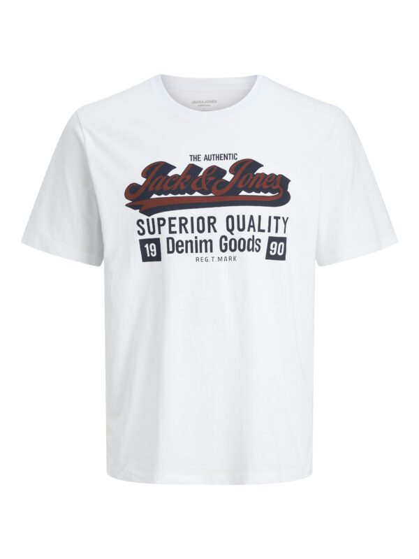 Jack&Jones ανδρικό μονόχρωμο κοντομάνικο t shirt με τύπωμα 12279535
