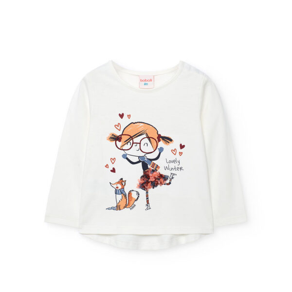 Boboli παιδική μπλούζα με σχέδιο για κορίτσι 212128