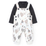 Boboli βρεφική ολόσωμη σαλοπέτα με μπλουζάκι για νεογέννητο αγοράκι 122139
