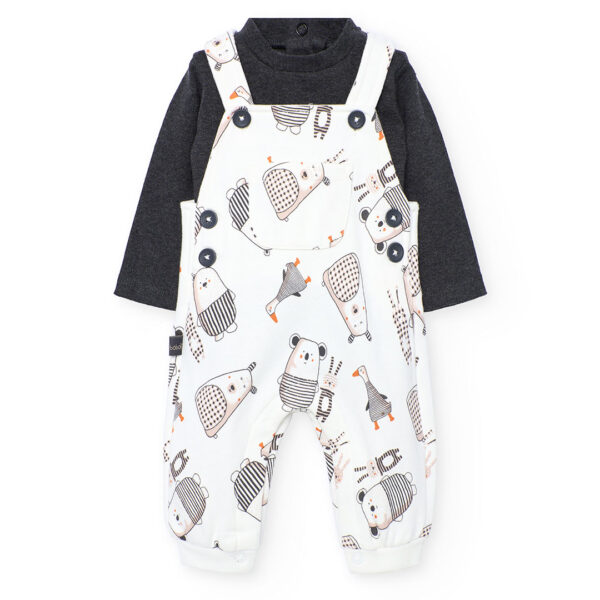 Boboli βρεφική ολόσωμη σαλοπέτα με μπλουζάκι για νεογέννητο αγοράκι 122139 Boboli βρεφική ολόσωμη σαλοπέτα με μπλουζάκι για νεογέννητο αγοράκι 122139