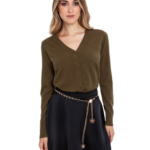 Toi Moi γυναικεία πλεκτή μονόχρωμη ζακέτα 70-4820-225