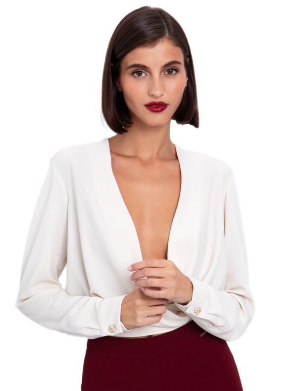 Toi Moi γυναικεία μονόχρωμη κρουαζέ μπλούζα 30-5690-225 Toi Moi γυναικεία μονόχρωμη κρουαζέ μπλούζα 30-5690-225