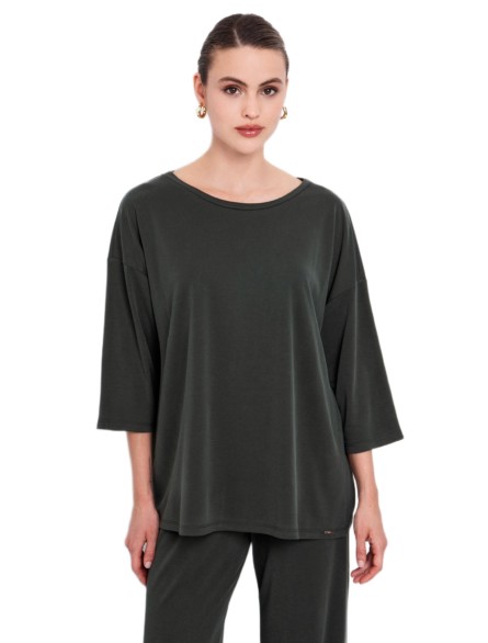 Toi Moi γυναικεία μονόχρωμη ριχτή μπλούζα 80-6589-225