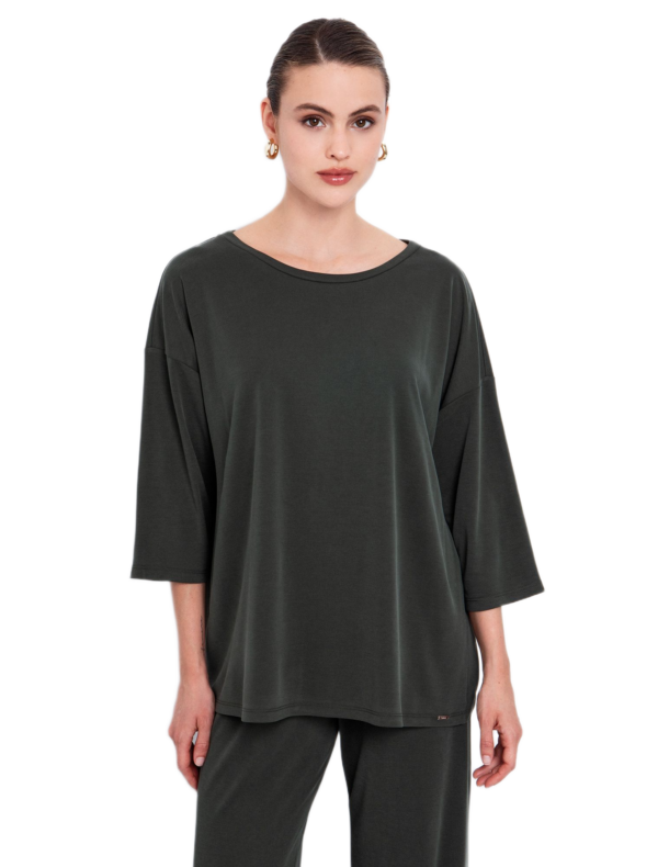 Toi Moi γυναικεία μονόχρωμη ριχτή μπλούζα 80-6589-225 Toi Moi γυναικεία μονόχρωμη ριχτή μπλούζα 80-6589-225