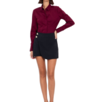 Toi Moi γυναικείο μονόχρωμο σκορτ με κουμπιά 20-5713-225