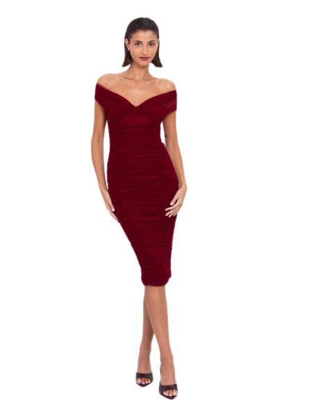 Toi Moi γυναικείο τούλινο μίντι φόρεμα 50-6699-225