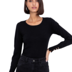 Toi Moi γυναικεία πλεκτή μπλούζα στρογγυλή λαιμόκοψη 70-4817-225