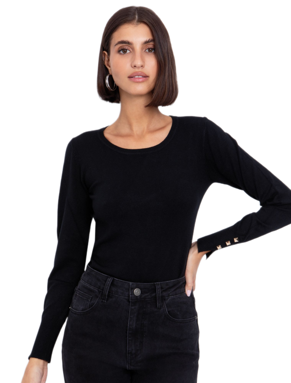 Toi Moi γυναικεία πλεκτή μπλούζα στρογγυλή λαιμόκοψη 70-4817-225 Toi Moi γυναικεία πλεκτή μπλούζα στρογγυλή λαιμόκοψη 70-4817-225