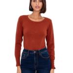 Toi Moi γυναικεία πλεκτή μπλούζα στρογγυλή λαιμόκοψη 70-4817-225