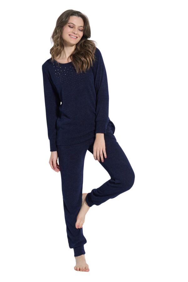 Jeannette γυναικεία φόρμα σπιτιού με στρας 8149