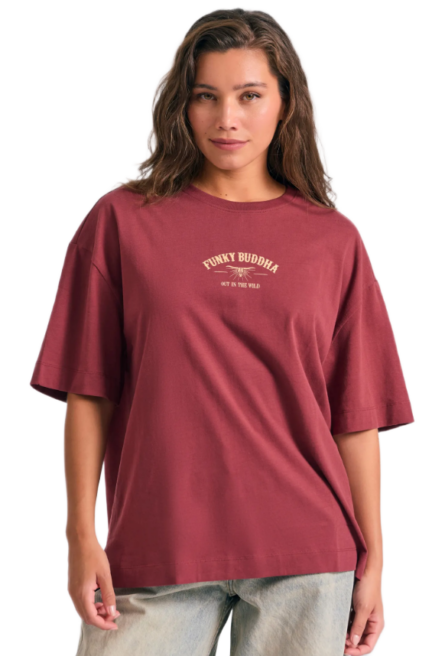 Funky Buddha γυναικείο t-shirt με τύπωμα FBL012-107-04