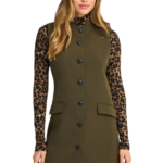 Funky Buddha γυναικείο μίνι αμάνικο φόρεμα με κουμπιά FBL012-129-13