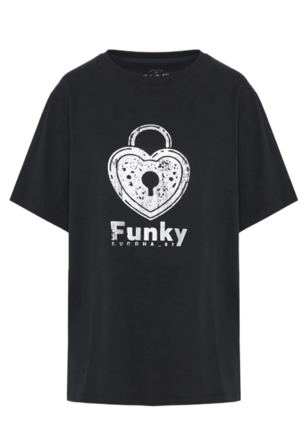 Funky Buddha γυναικείο t-shirt με τύπωμα FBL012-112-04