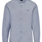 Funky Buddha ανδρικό μονόχρωμο πουκάμισο basic FBM012-001-05