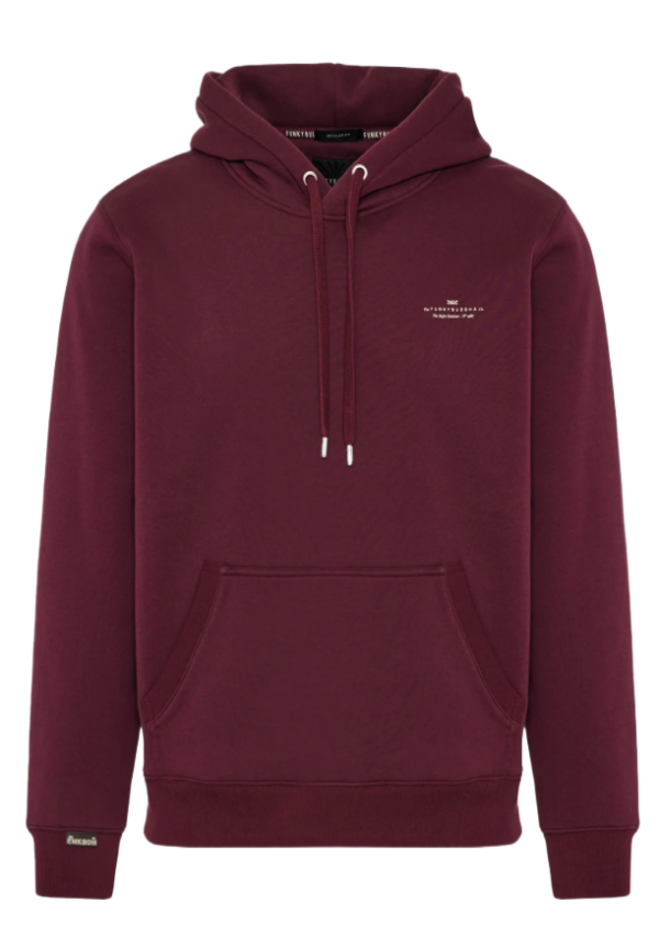 Funky Buddha ανδρικό μονόχρωμο φούτερ με κουκούλα FBM012-002-06