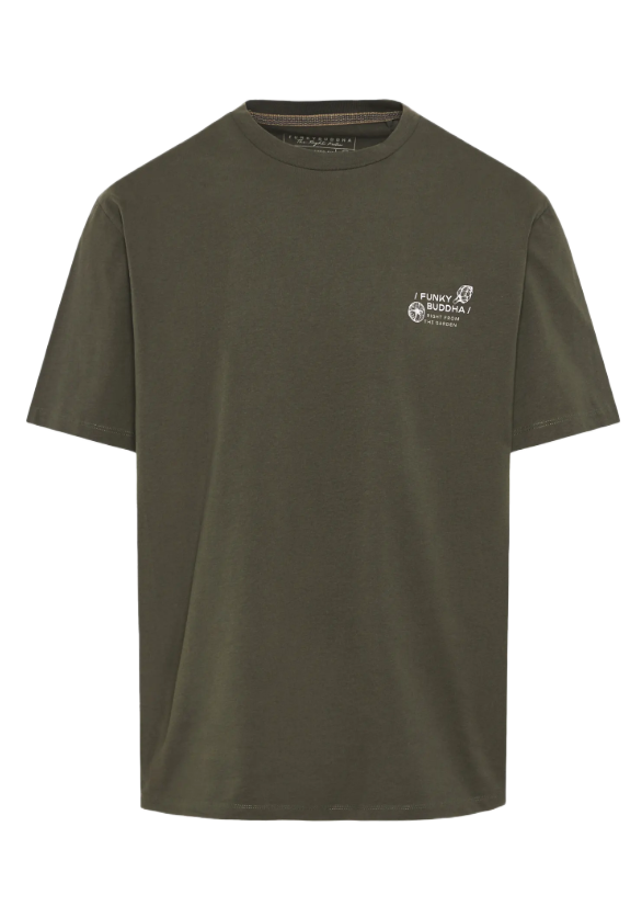 Funky Buddha ανδρικό t-shirt με τύπωμα FBM012-009-04