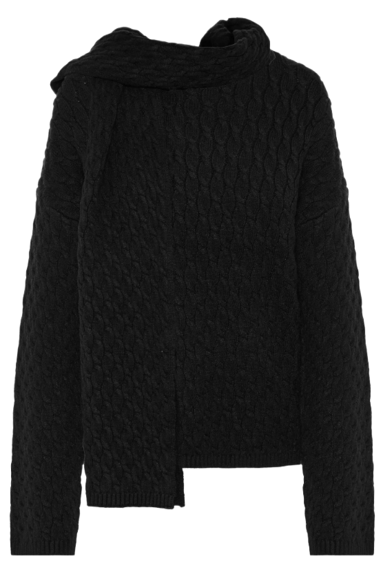 Funky Buddha γυναικείο πλεκτό πουλόβερ με κασκόλ FBL012-130-09 Funky Buddha γυναικείο πλεκτό πουλόβερ με κασκόλ FBL012-130-09