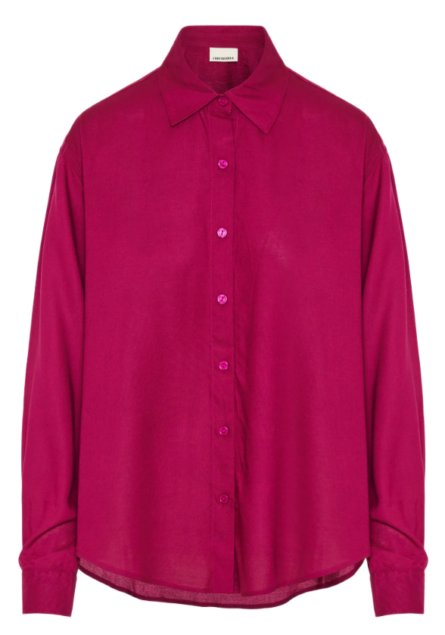 Funky Buddha γυναικείο μονόχρωμο πουκάμισο FBL012-100-05