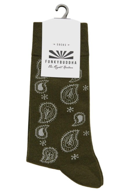 Funky Buddha ανδρικές ψηλές κάλτσες με σχέδιο FBM012-063-10