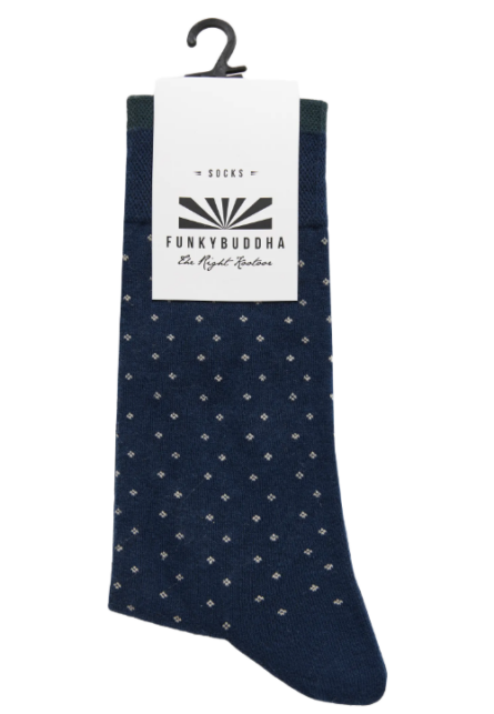 Funky Buddha ανδρικές ψηλές κάλτσες με σχέδιο FBM012-070-10