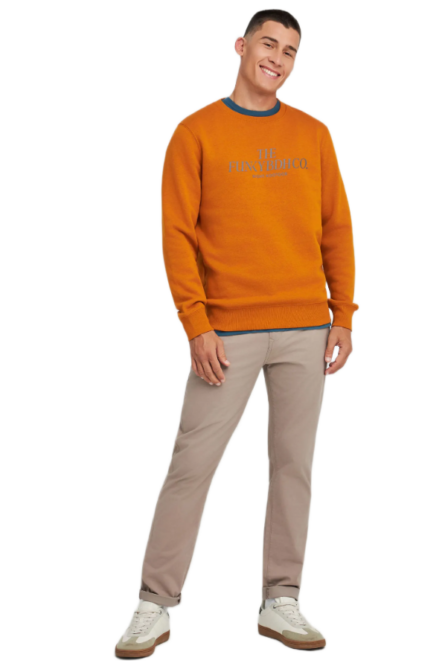 Funky Buddha ανδρικό μονόχρωμο παντελόνι chino FBM012-001-02