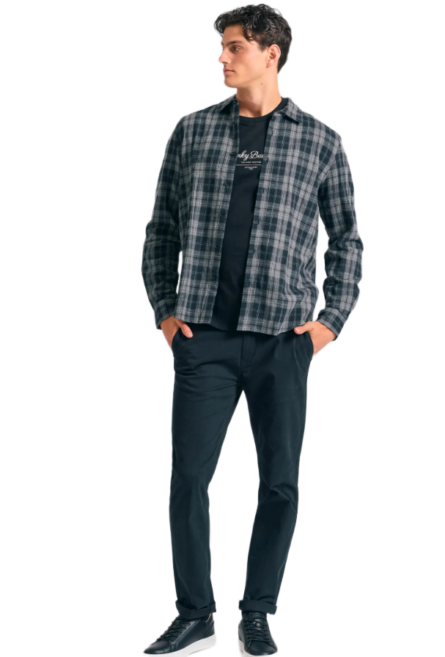 Funky Buddha ανδρικό μονόχρωμο παντελόνι chino FBM012-001-02