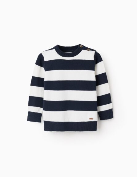 Zippy βρεφική πλεκτή ριγέ μπλούζα για αγοράκι ZBBAP0202_25038