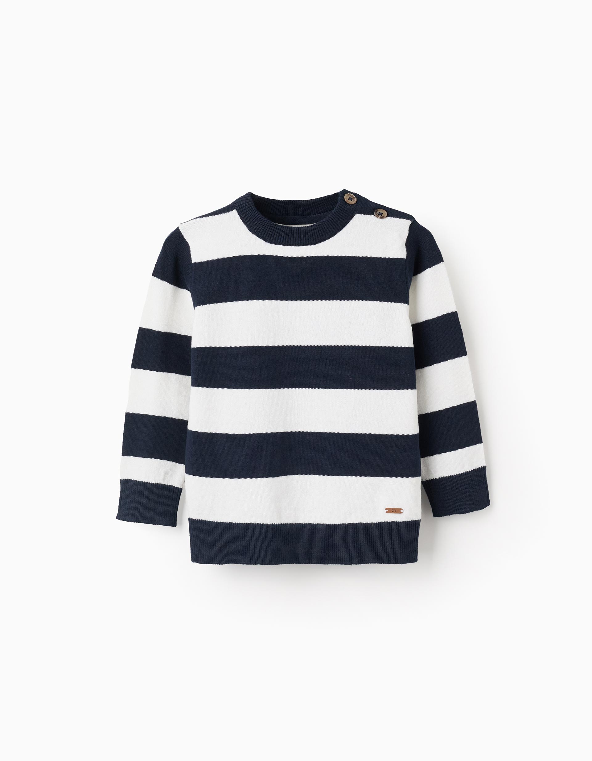 Zippy βρεφική πλεκτή ριγέ μπλούζα για αγοράκι ZBBAP0202_25038