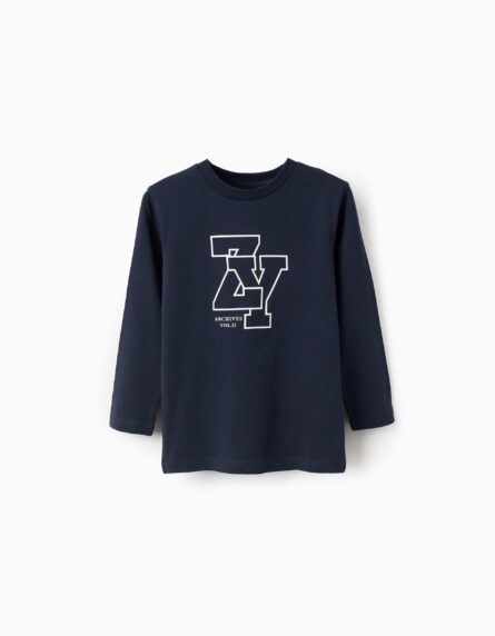 Zippy παιδική μακρυμάνικη μπλούζα με τύπωμα για αγόρι ZKBAP0303_25091