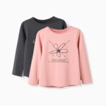 Zippy παιδικές μακρυμάνικες μπλούζες με τύπωμα σετ 2τμχ για κορίτσι ZKGAP0303_25082