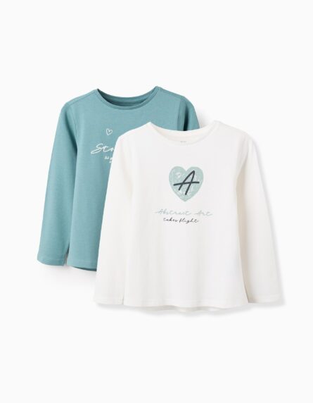 Zippy παιδικές μακρυμάνικες μπλούζες με τύπωμα σετ 2τμχ για κορίτσι ZKGAP0303_25082