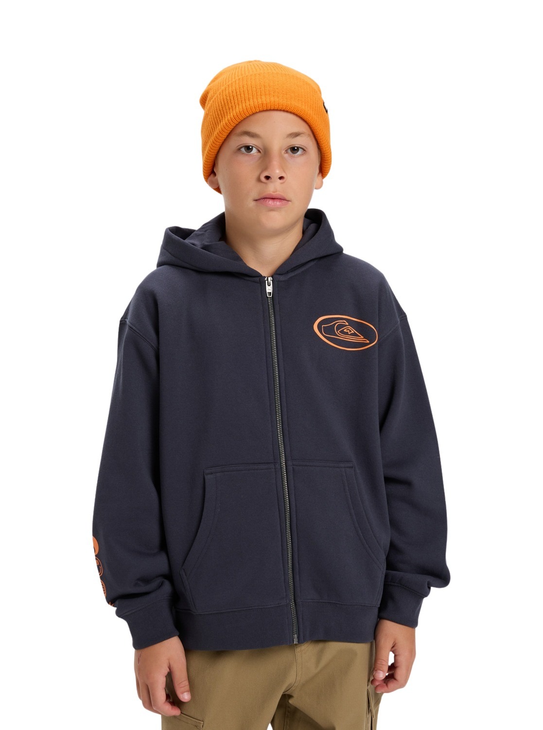 Quiksilver παιδική φούτερ ζακέτα με κουκούλα και τύπωμα EQBFT03962