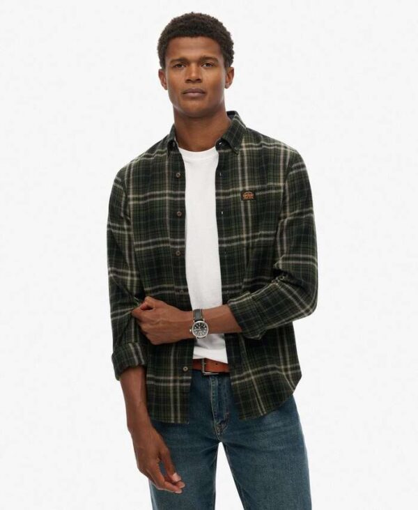 Superdry ανδρικό καρό πουκάμισο M4011047A Superdry ανδρικό καρό πουκάμισο M4011047A