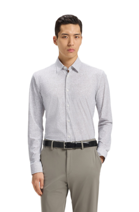 Boss ανδρικό πουκάμισο σταμπωτό slim fit 50545269