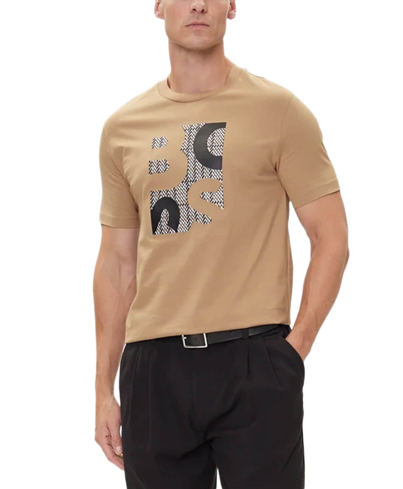 Boss ανδρικό βαμβακερό t-shirt με λογότυπο 50543901