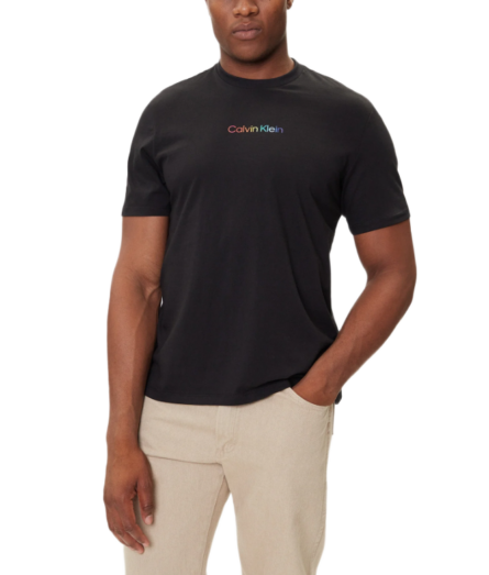 Calvin Klein ανδρικό t-shirt με rainbow λογότυπο Pride LV04RC815G