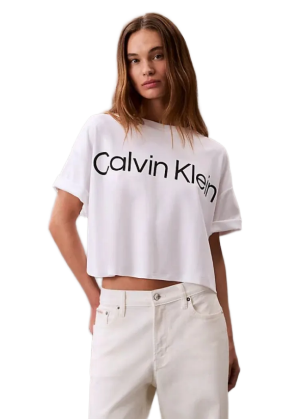 Calvin Klein γυναικείο cropped t-shirt boxy γραμμή LV044C903G Calvin Klein γυναικείο cropped t-shirt boxy γραμμή LV044C903G