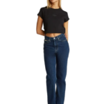 Calvin Klein γυναικείο t-shirt cropped με μονόγραμμα LV047AB802